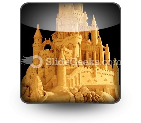 Sand Castle PowerPoint Icon S Sand Castle PowerPoint Icon S