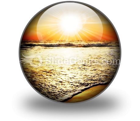 Sea Sunset PowerPoint Icon C Sea Sunset PowerPoint Icon C