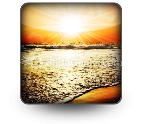 Sea Sunset PowerPoint Icon S Sea Sunset PowerPoint Icon S