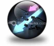 Arrows Breaking Through PowerPoint Icon C Arrows Breaking Through PowerPoint Icon C