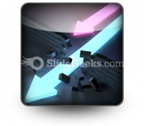 Arrows Breaking Through PowerPoint Icon S Arrows Breaking Through PowerPoint Icon S