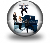 Business People On Pie Chart PowerPoint Icon C Business People On Pie Chart PowerPoint Icon C