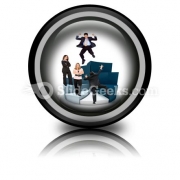 Business People On Pie Chart PowerPoint Icon Cc Business People On Pie Chart PowerPoint Icon Cc