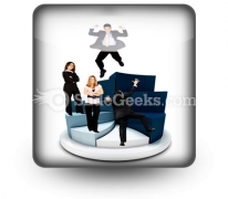 Business People On Pie Chart PowerPoint Icon S Business People On Pie Chart PowerPoint Icon S