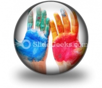 Color Hands PowerPoint Icon C