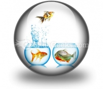 Fish Runs Away PowerPoint Icon C Fish Runs Away PowerPoint Icon C