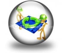 Green Construction Building PowerPoint Icon C Green Construction Building PowerPoint Icon C