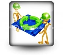 Green Construction Building PowerPoint Icon S Green Construction Building PowerPoint Icon S