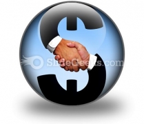 Handshake With Money PowerPoint Icon C