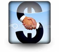 Handshake With Money PowerPoint Icon S
