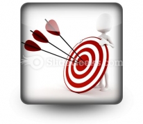 Man Behind Target PowerPoint Icon S Man Behind Target PowerPoint Icon S