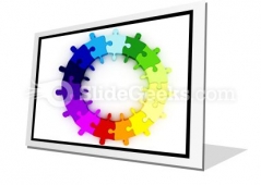 Puzzle Chart Wheel PowerPoint Icon F Puzzle Chart Wheel PowerPoint Icon F