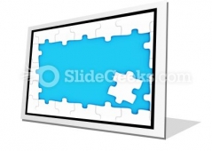 Puzzle Pieces Frame PowerPoint Icon F