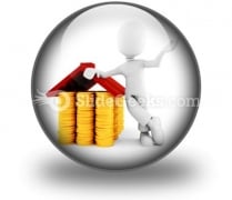 Saving Money For Home PowerPoint Icon C Saving Money For Home PowerPoint Icon C