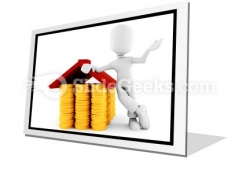 Saving Money For Home PowerPoint Icon F Saving Money For Home PowerPoint Icon F