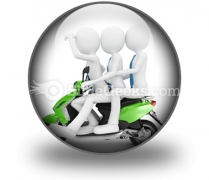 Team On The Scooter PowerPoint Icon C Team On The Scooter PowerPoint Icon C