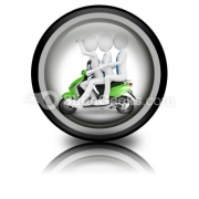 Team On The Scooter PowerPoint Icon Cc Team On The Scooter PowerPoint Icon Cc