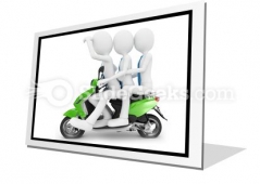 Team On The Scooter PowerPoint Icon F Team On The Scooter PowerPoint Icon F
