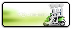 Team On The Scooter PowerPoint Icon R Team On The Scooter PowerPoint Icon R