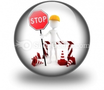 Worker Stop PowerPoint Icon C Worker Stop PowerPoint Icon C