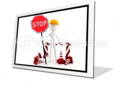 Worker Stop PowerPoint Icon F Worker Stop PowerPoint Icon F