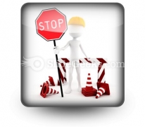 Worker Stop PowerPoint Icon S Worker Stop PowerPoint Icon S