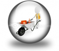 Worker Works Construction PowerPoint Icon C Worker Works Construction PowerPoint Icon C