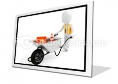 Worker Works Construction PowerPoint Icon F Worker Works Construction PowerPoint Icon F