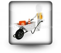 Worker Works Construction PowerPoint Icon S Worker Works Construction PowerPoint Icon S