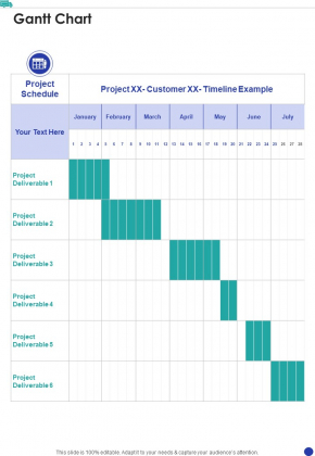 Child House Care Truck Funding Gantt Chart One Pager Sample Example Document