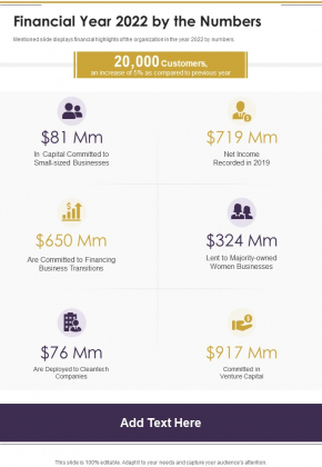 Financial Year 2022 By The Numbers One Pager Documents