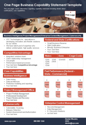 Capability Statement - Slide Geeks