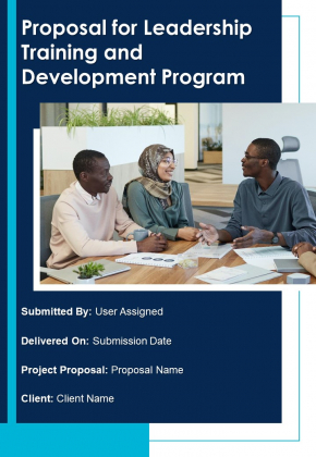 Proposal For Leadership Training And Development Program Example Document Report Doc Pdf Ppt