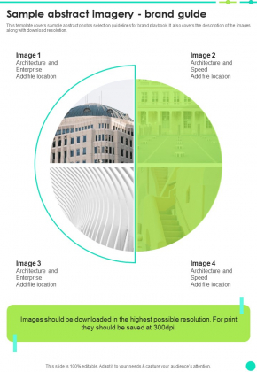 Sample Abstract Imagery Brand Guide One Pager Sample Example Document