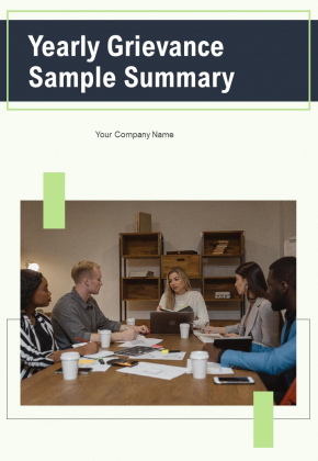 Yearly Grievance Sample Summary One Pager Documents