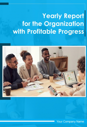 Yearly Report For The Organization With Profitable Progress One Pager Documents