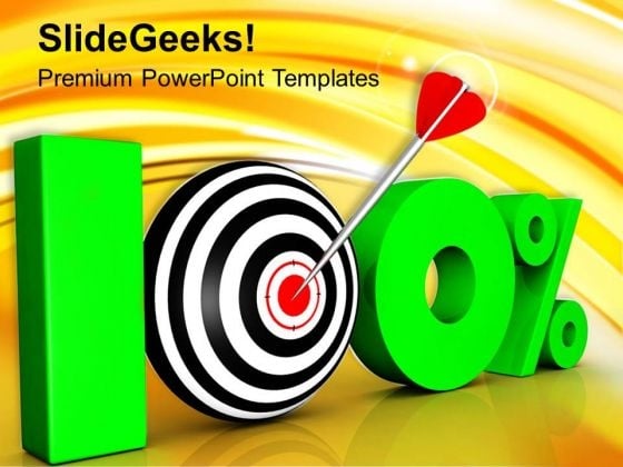 100 Percent With Target Competitive Business PowerPoint Templates Ppt Backgrounds For Slides 0313 100 Percent With Target Competitive Business PowerPoint Templates Ppt Backgrounds For Slides 0313