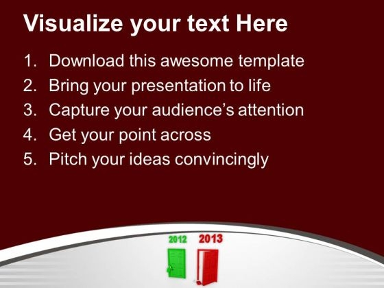 2012 door locked 2013 open new year powerpoint templates ppt ppt templates 2013