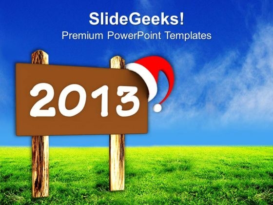 2013 On Wooden Board Holidays PowerPoint Templates Ppt Backgrounds For Slides 1212