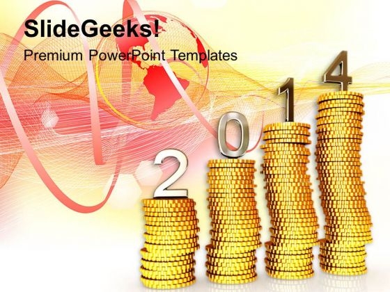 2014 New Year Financial Targets PowerPoint Template 1113 2014 New Year Financial Targets PowerPoint Template 1113