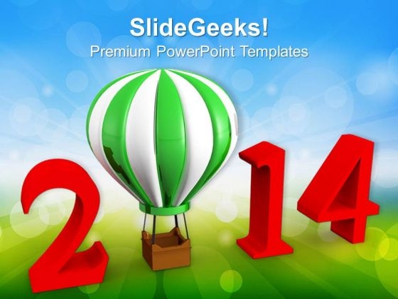 2014 New Year Growth PowerPoint Template 1113 2014 New Year Growth PowerPoint Template 1113