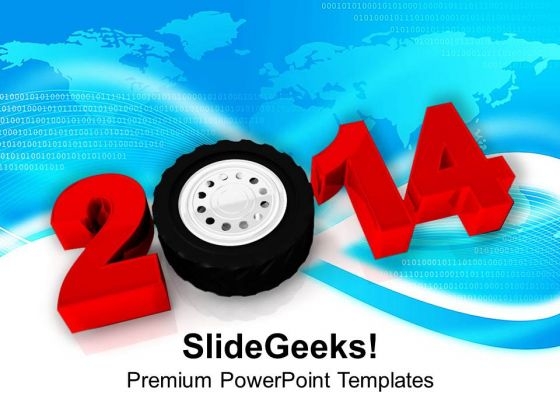 2014 New Year Speed PowerPoint Template 1113