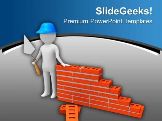 3d Builder With Brick Wall PowerPoint Templates Ppt Backgrounds For Slides 0713 3d Builder With Brick Wall PowerPoint Templates Ppt Backgrounds For Slides 0713