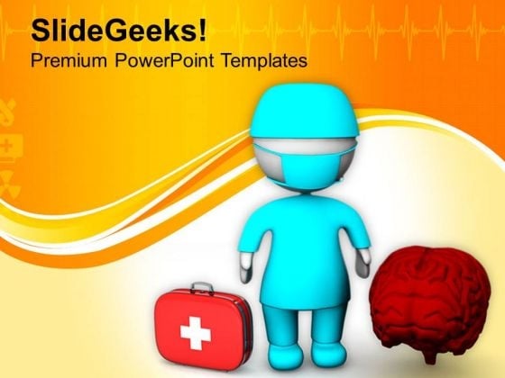 3d Doctor And Brain Medical Theme PowerPoint Templates Ppt Backgrounds For Slides 0713 3d Doctor And Brain Medical Theme PowerPoint Templates Ppt Backgrounds For Slides 0713