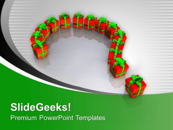 3d Gift With Answer Mark Christmas PowerPoint Templates Ppt Backgrounds For Slides 0413 3d Gift With Answer Mark Christmas PowerPoint Templates Ppt Backgrounds For Slides 0413