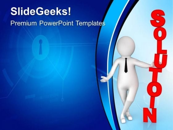 3d Illustration Man With Solution PowerPoint Templates Ppt Backgrounds For Slides 0813 3d Illustration Man With Solution PowerPoint Templates Ppt Backgrounds For Slides 0813