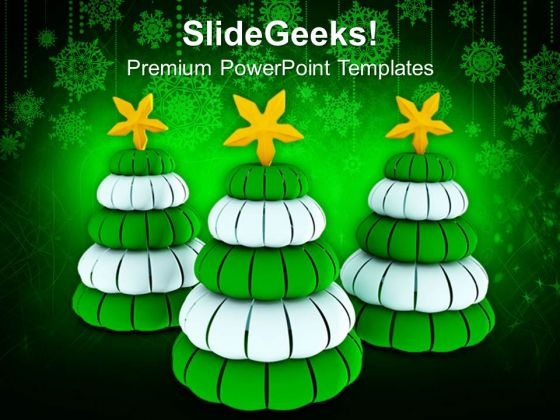 3d Illustration Of Christmas Tree Abstract PowerPoint Templates Ppt Backgrounds For Slides 1212