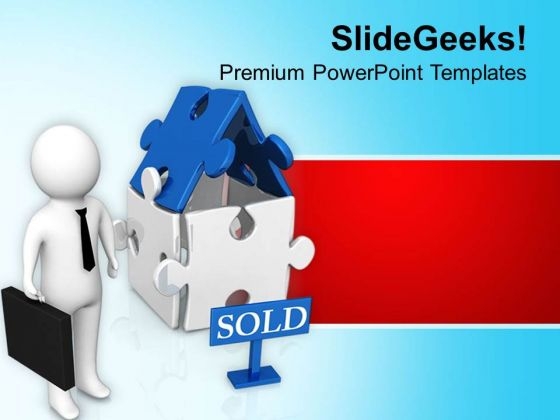 3d Illustration Of Sold House PowerPoint Templates Ppt Backgrounds For Slides 0813 3d Illustration Of Sold House PowerPoint Templates Ppt Backgrounds For Slides 0813