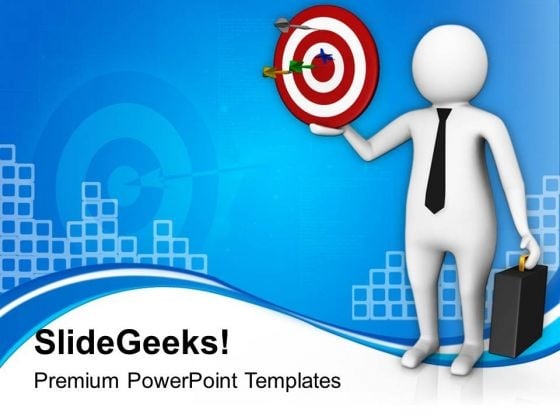 3d Image Of Businessman With Target PowerPoint Templates Ppt Backgrounds For Slides 0813 3d Image Of Businessman With Target PowerPoint Templates Ppt Backgrounds For Slides 0813