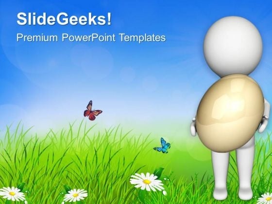 3d Man Holding An Egg PowerPoint Templates Ppt Backgrounds For Slides 0813 3d Man Holding An Egg PowerPoint Templates Ppt Backgrounds For Slides 0813